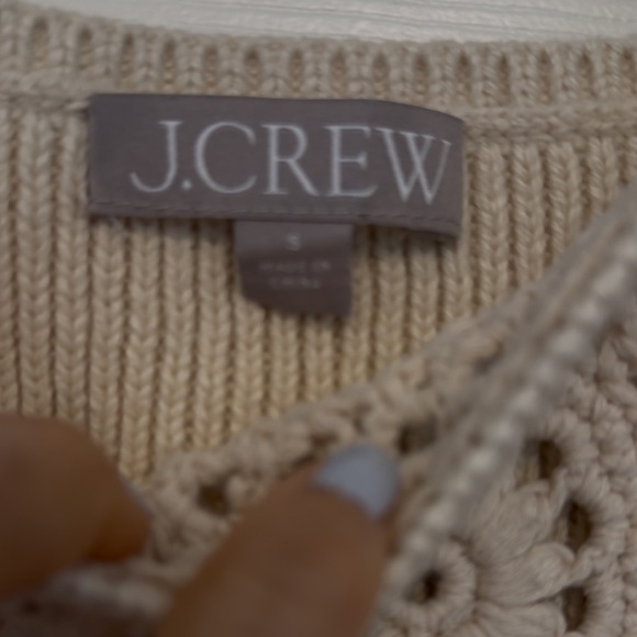 J.Crew Crochet Knit Tank Top in Cream - Picture 4 of 4